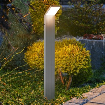 Brilagi - Lámpara LED exterior RIANO LED/8W/230V plateada IP65 80 cm