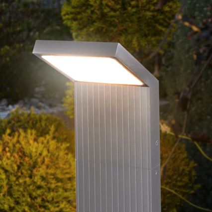 Brilagi - Lámpara LED exterior RIANO LED/8W/230V plateada IP65 80 cm