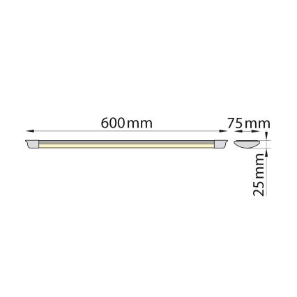 Brilagi - Lámpara LED para debajo de mueble de cocina AVERO LED/16W/230V 60 cm