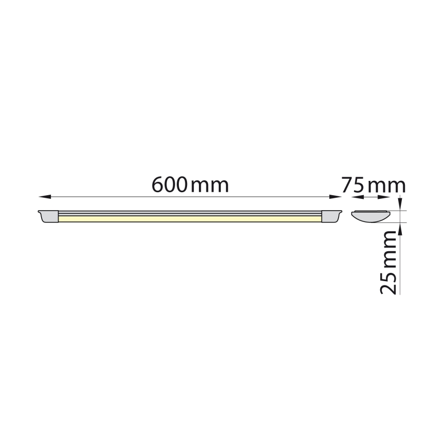 Brilagi - Lámpara LED para debajo de mueble de cocina AVERO LED/16W/230V 60 cm