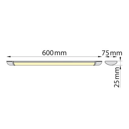 Brilagi - Lámpara LED para debajo de mueble de cocina LUMA LED/16W/230V 60 cm