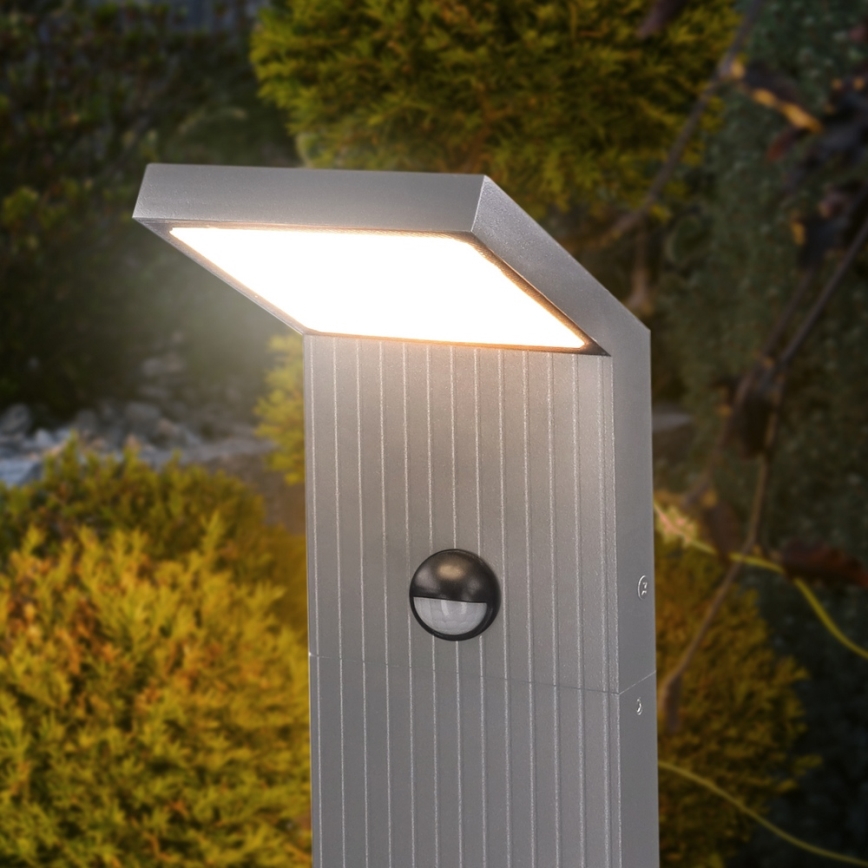 Brilagi - Lámpara LED de exterior con sensor RIANO LED/8W/230V plateada IP65
