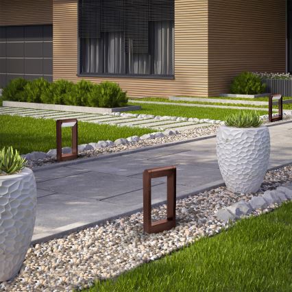 Brilagi - Lámpara LED para exterior CROTONE LED/7W/230V marrón IP54 30 cm