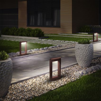 Brilagi - Lámpara LED para exterior CROTONE LED/7W/230V marrón IP54 30 cm