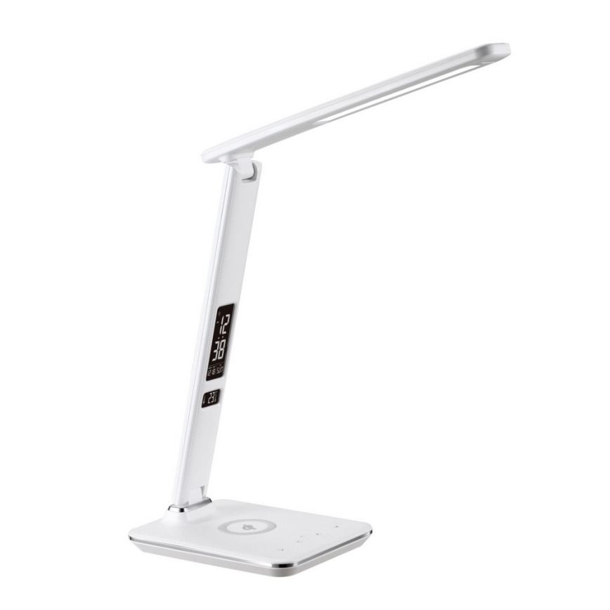 Brilagi - Lámpara de mesa LED regulable con carga inalámbrica Qi y USB REGINA LED/8,5W/230V blanco
