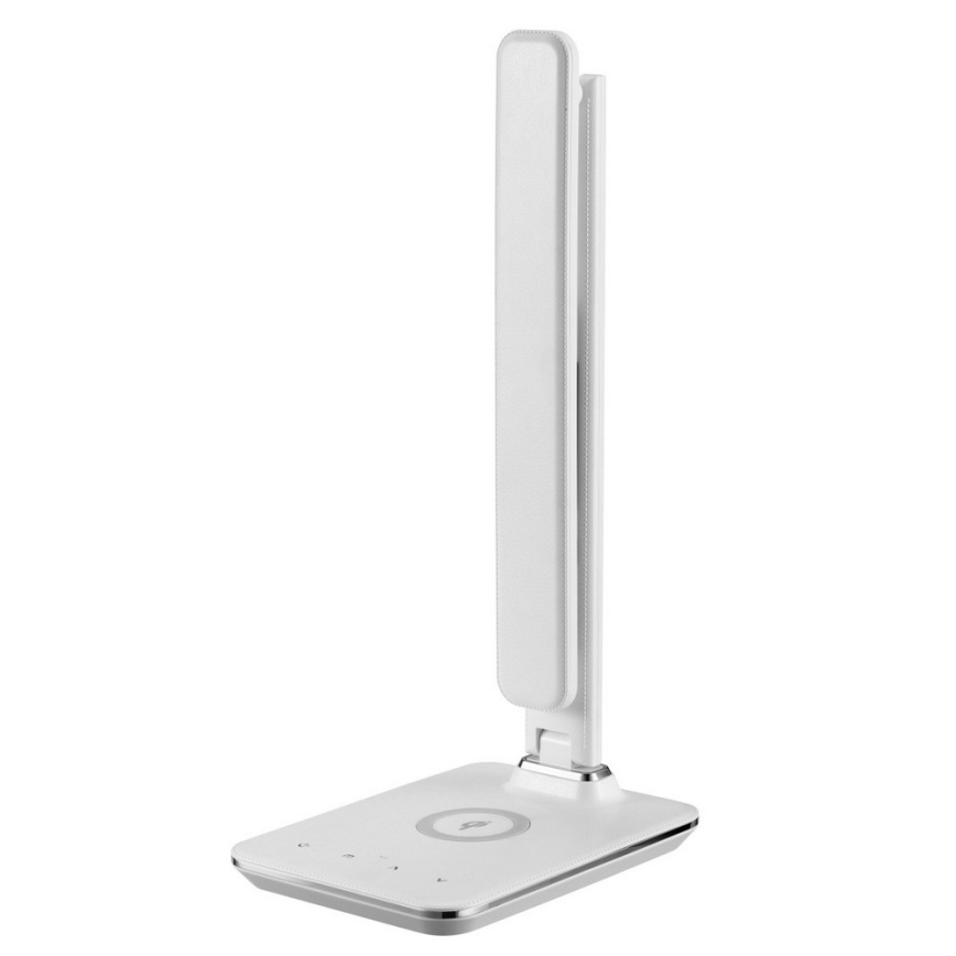 Brilagi - Lámpara de mesa LED regulable con cargador inalámbrico QI y USB REGINA LED/8,5W/230V blanco