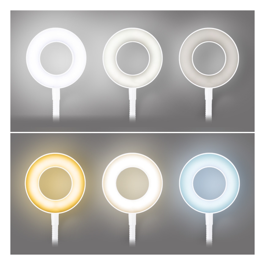 Brilagi - Lámpara LED regulable con clip ORBELA LED/8W/230V 3000/4000/5000K blanco