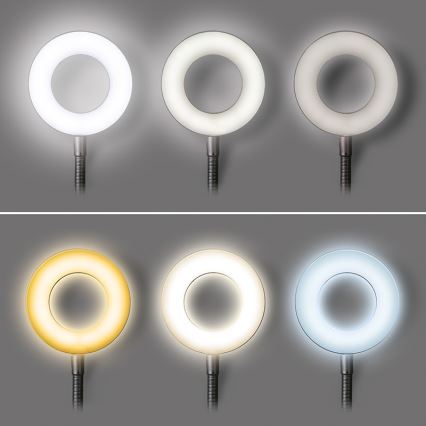 Brilagi - Lámpara LED regulable con clip ORBELA LED/8W/230V 3000/4000/5000K negro