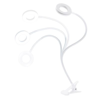 Brilagi - Lámpara LED regulable con pinza ORBELA LED/8W/5V 3000/4000/5000K blanca