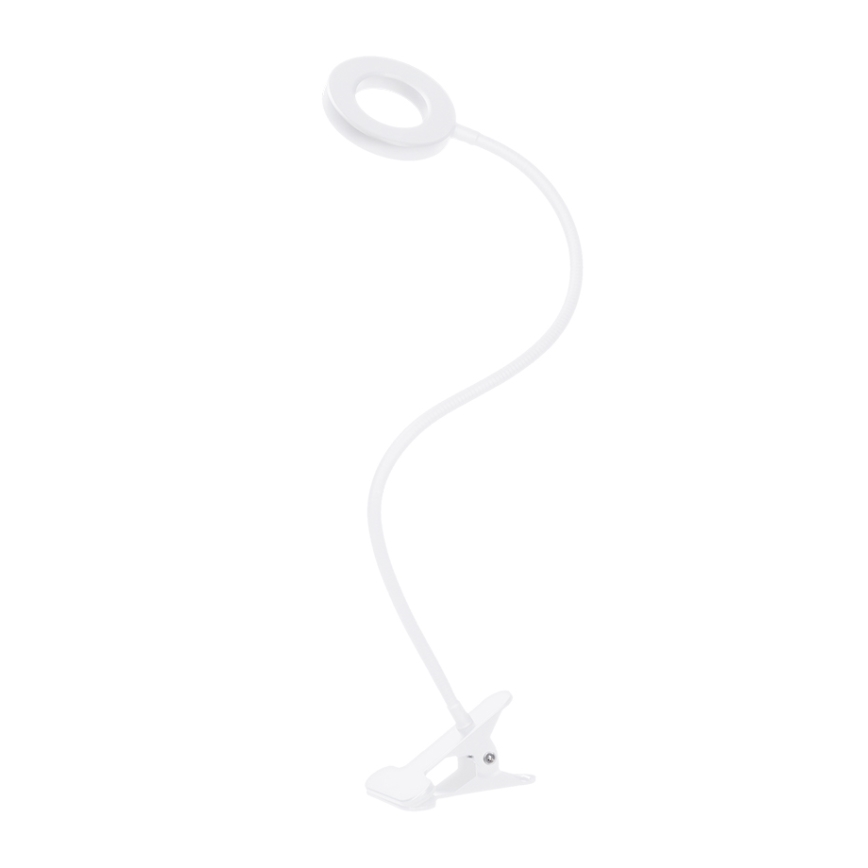 Brilagi - Lámpara LED regulable con pinza ORBELA LED/8W/5V 3000/4000/5000K blanca