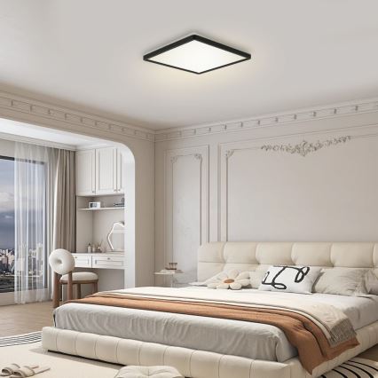 Brilagi - Lámpara LED regulable con sensor de movimiento y crepuscular ULTRA SLIM LED/18W/230V 30x30 cm + mando a distancia