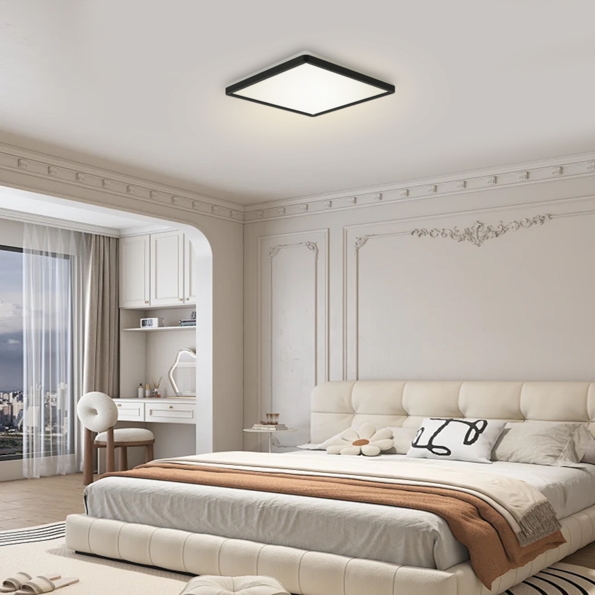 Brilagi - Lámpara LED regulable con sensor de movimiento y crepuscular ULTRA SLIM LED/18W/230V 30x30 cm + mando a distancia