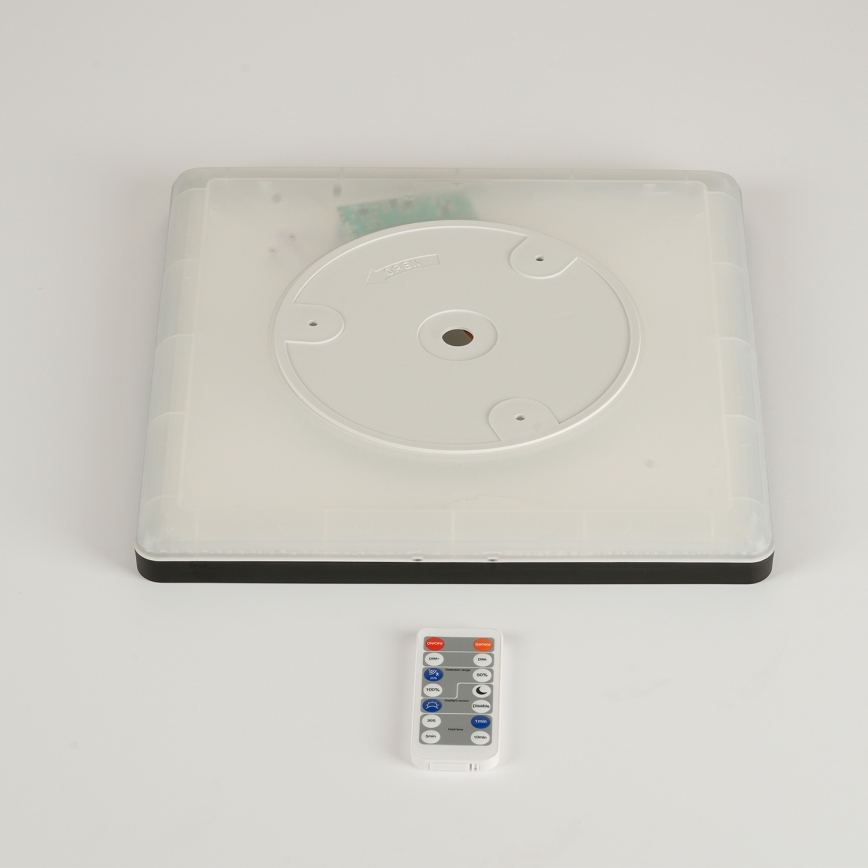 Brilagi - Lámpara LED regulable con sensor de movimiento y crepuscular ULTRA SLIM LED/18W/230V 30x30 cm + mando a distancia