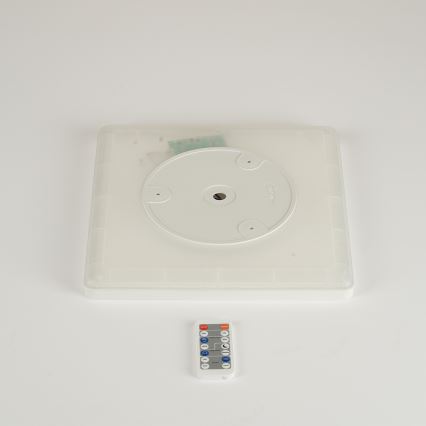 Brilagi - Lámpara LED regulable con sensor de movimiento y crepuscular ULTRA SLIM LED/18W/230V 30x30 cm + mando a distancia