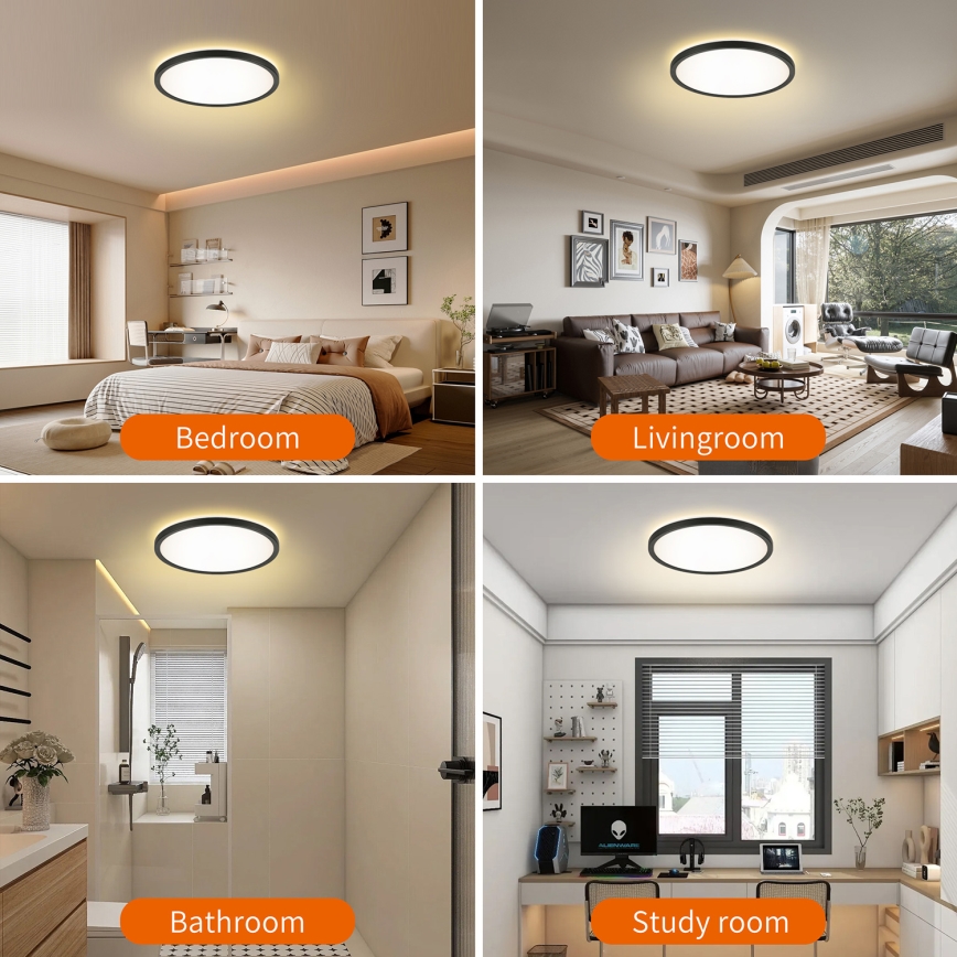 Brilagi - Lámpara LED regulable con sensor ULTRA SLIM LED/18W/230V diá. 30 cm + control remoto