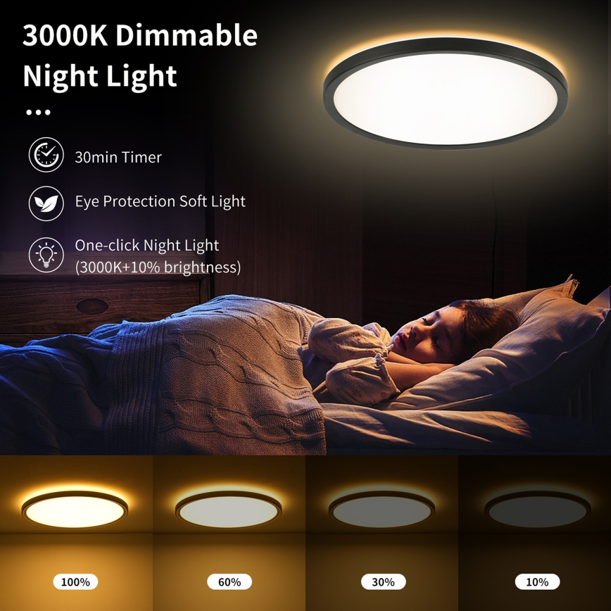 Brilagi - Lámpara LED regulable con sensor ULTRA SLIM LED/18W/230V diá. 30 cm + control remoto