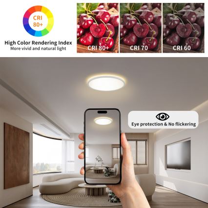 Brilagi - Lámpara LED regulable con sensor ULTRA SLIM LED/18W/230V diá. 30 cm + control remoto
