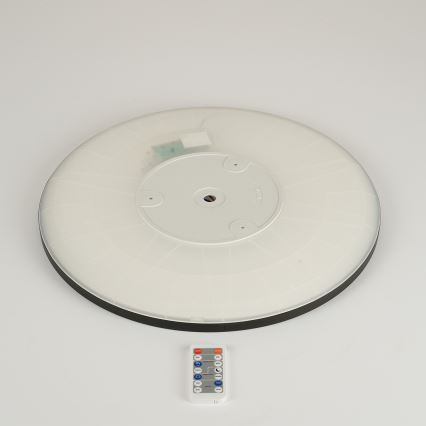 Brilagi - Lámpara LED regulable con sensor de movimiento y crepuscular ULTRA SLIM LED/24W/230V d. 42 cm + mando a distancia