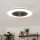 Brilagi - Lámpara LED regulable con ventilador AURA LED/38W/230V 3000-6000K negro + control remoto