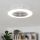 Brilagi - Lámpara LED regulable con ventilador AURA LED/38W/230V 3000-6000K plata + control remoto