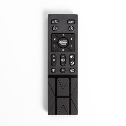 Brilagi - Lámpara LED regulable con ventilador AURA LED/38W/230V 3000-6000K negro + control remoto