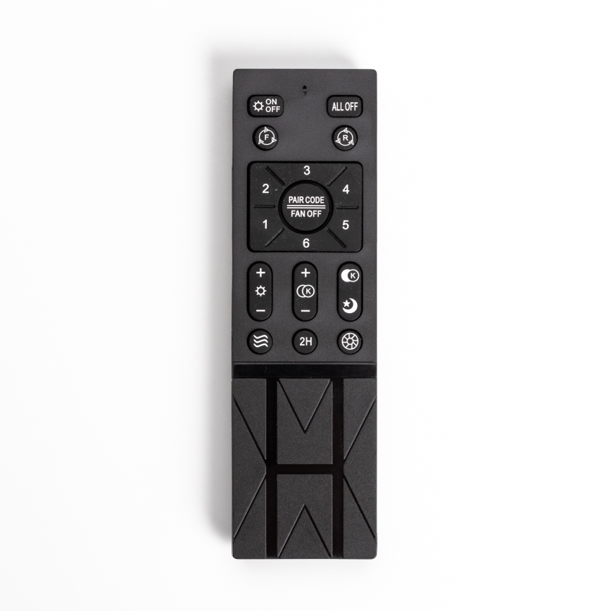 Brilagi - Lámpara LED regulable con ventilador AURA LED/38W/230V 3000-6000K negro + control remoto