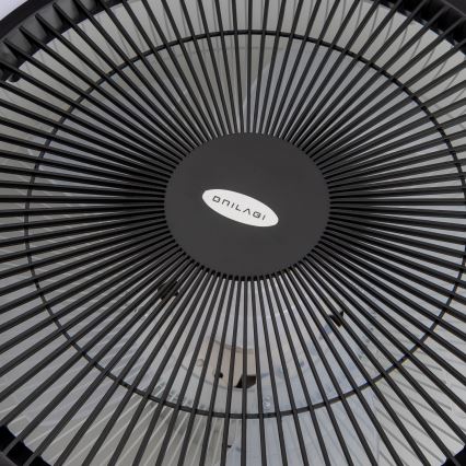 Brilagi - Lámpara LED regulable con ventilador AURA LED/38W/230V 3000-6000K negro + control remoto