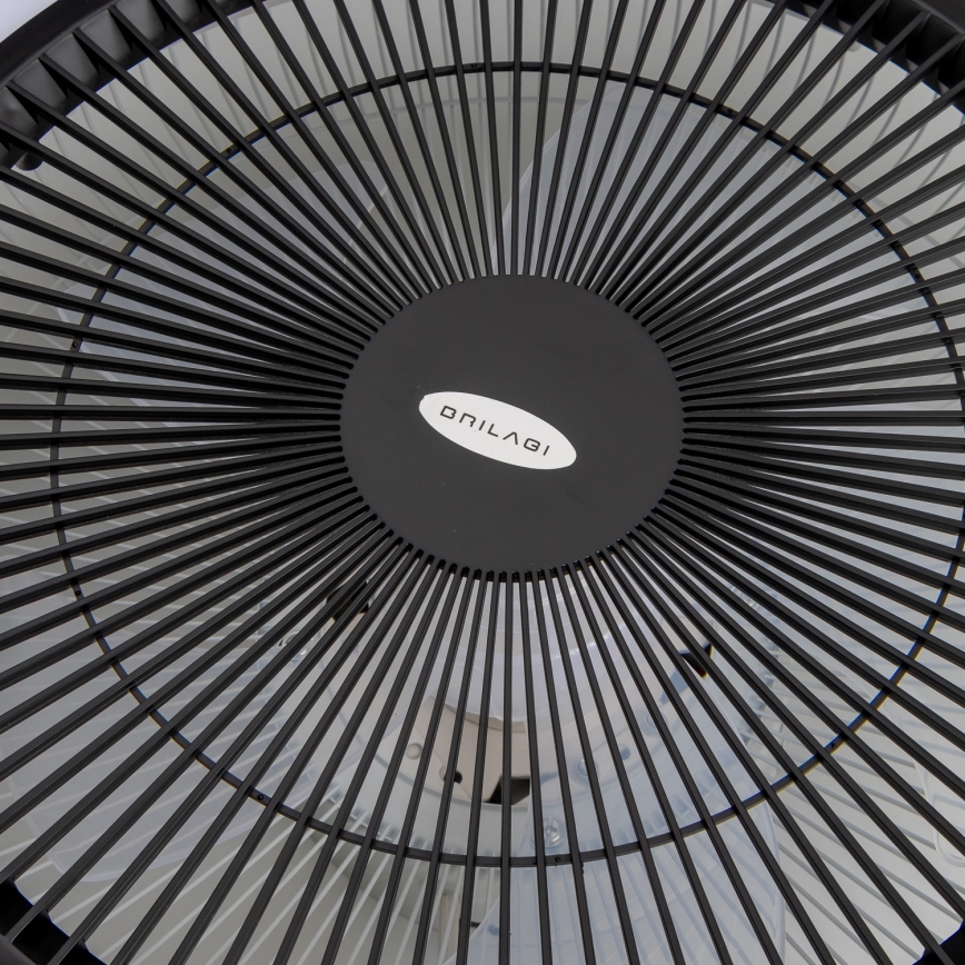 Brilagi - Lámpara LED regulable con ventilador AURA LED/38W/230V 3000-6000K negro + control remoto