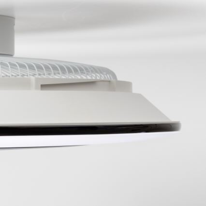Brilagi - Lámpara LED regulable con ventilador AURA LED/38W/230V 3000-6000K negro + control remoto