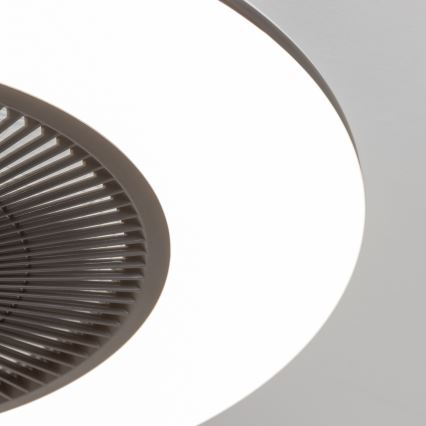 Brilagi - Lámpara LED regulable con ventilador AURA LED/38W/230V 3000-6000K negro + control remoto