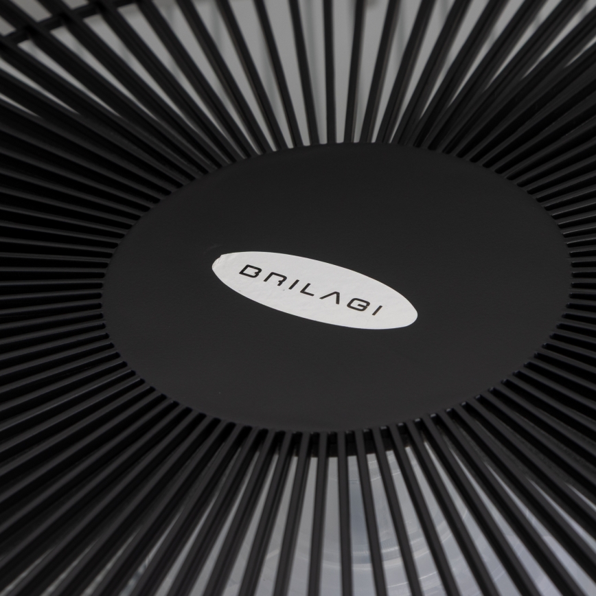 Brilagi - Lámpara LED regulable con ventilador AURA LED/38W/230V 3000-6000K negro + control remoto