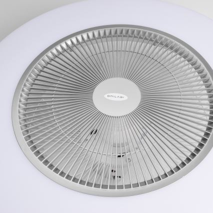 Brilagi - Lámpara LED regulable con ventilador AURA LED/38W/230V 3000-6000K plata + control remoto
