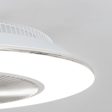 Brilagi - Lámpara LED regulable con ventilador AURA LED/38W/230V 3000-6000K plata + control remoto
