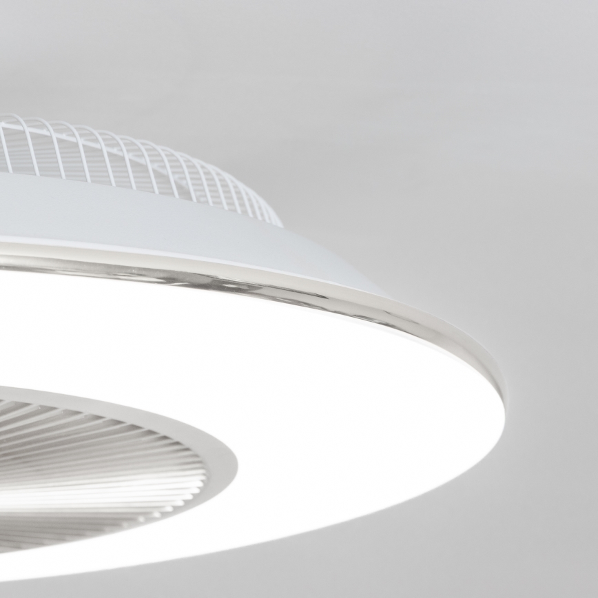 Brilagi - Lámpara LED regulable con ventilador AURA LED/38W/230V 3000-6000K plata + control remoto
