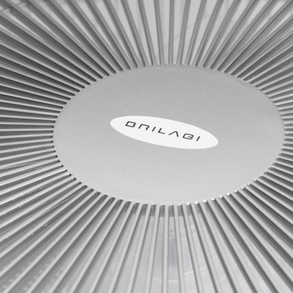 Brilagi - Lámpara LED regulable con ventilador AURA LED/38W/230V 3000-6000K plata + control remoto