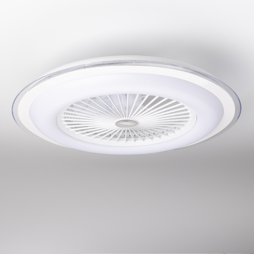 Brilagi - Lámpara LED regulable con ventilador RONDA LED/48W/230V 3000-6000K blanco + mando a distancia