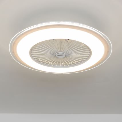 Brilagi - Lámpara LED regulable con ventilador RONDA LED/48W/230V 3000-6000K blanco + mando a distancia