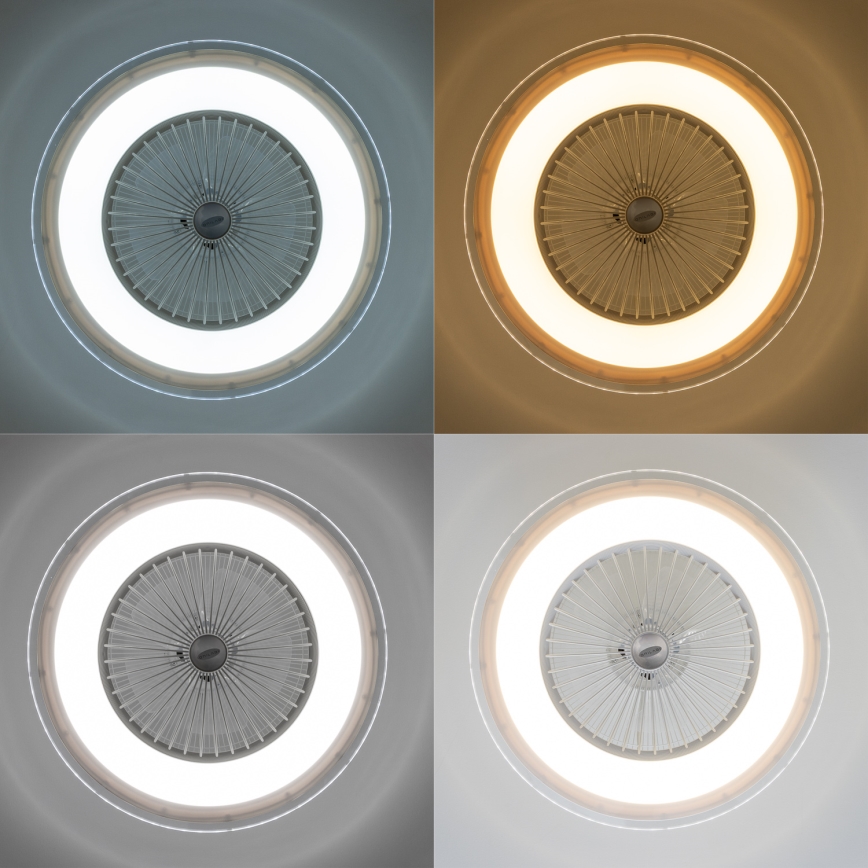 Brilagi - Lámpara LED regulable con ventilador RONDA LED/48W/230V 3000-6000K blanco + mando a distancia
