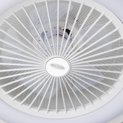 Brilagi - Lámpara LED regulable con ventilador RONDA LED/48W/230V 3000-6000K blanco + mando a distancia