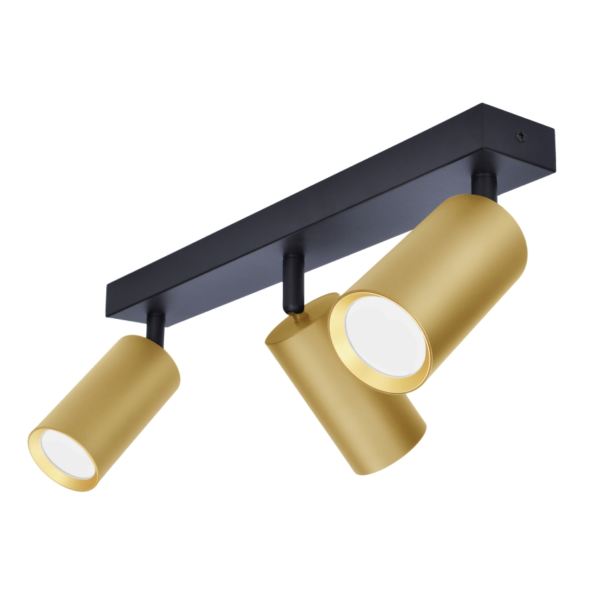 Brilagi - Foco empotrable LED RGBW regulable SELE GOLDEN 3xGU10/6W/230V 3000K negro/dorado