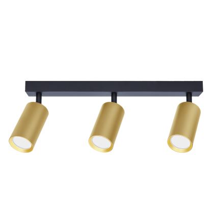 Brilagi - Foco empotrable LED RGBW regulable SELE GOLDEN 3xGU10/6W/230V 3000K negro/dorado