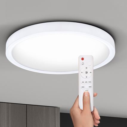 Brilagi - Plafón LED regulable ESTELA LED/36W/230V 3000-6500K ø 30 cm blanco + control remoto