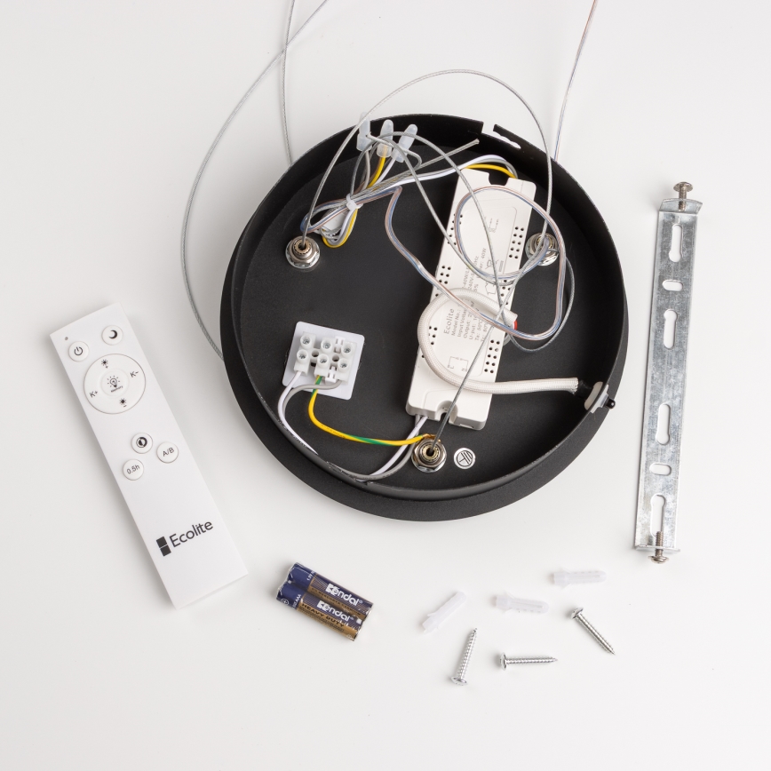 Brilagi - Lámpara colgante LED regulable en cable FALCON LED/80W/230V 3000-6500K Ø 60 cm negra + mando a distancia