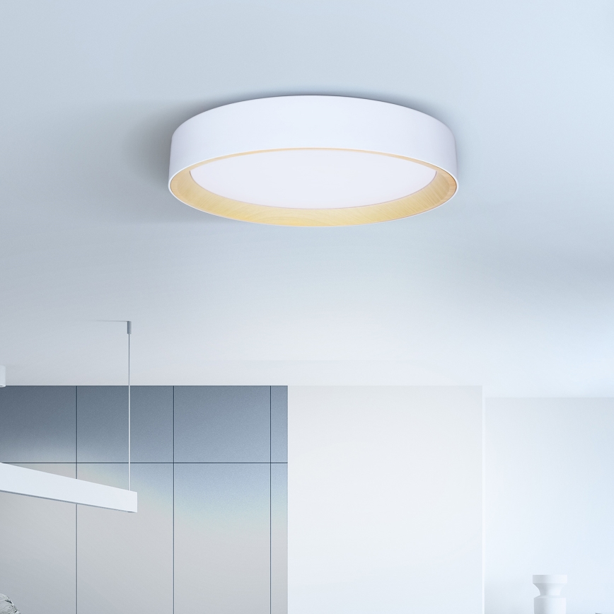 Brilagi - Plafón LED regulable LARIOS LED/48W/230V 3000-6500K ø 39 cm blanco + control remoto