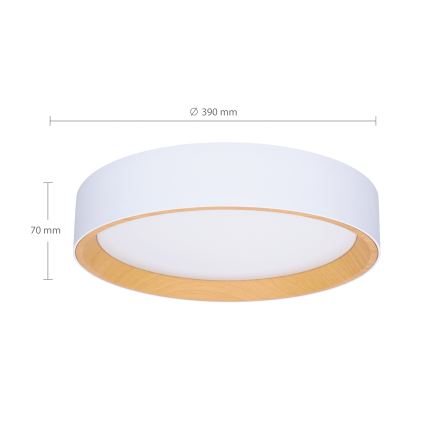 Brilagi - Plafón LED regulable LARIOS LED/48W/230V 3000-6500K ø 39 cm blanco + control remoto