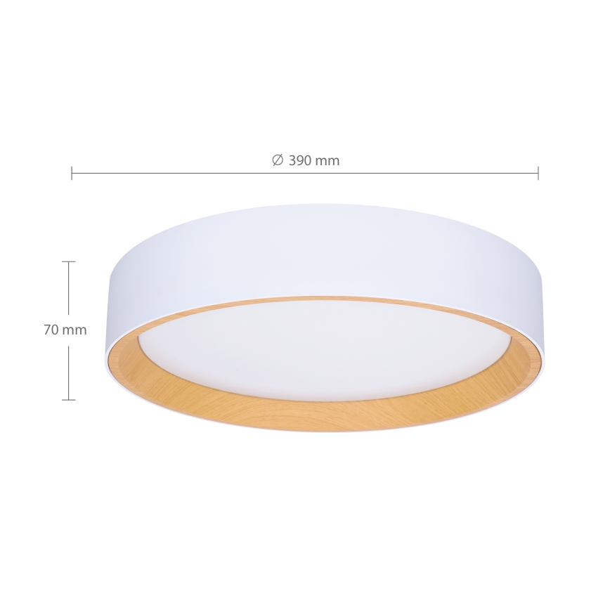 Brilagi - Plafón LED regulable LARIOS LED/48W/230V 3000-6500K ø 39 cm blanco + control remoto