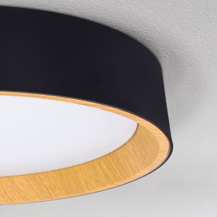 Brilagi - Plafón LED regulable LARIOS LED/48W/230V 3000-6500K ø 39 cm negro + control remoto