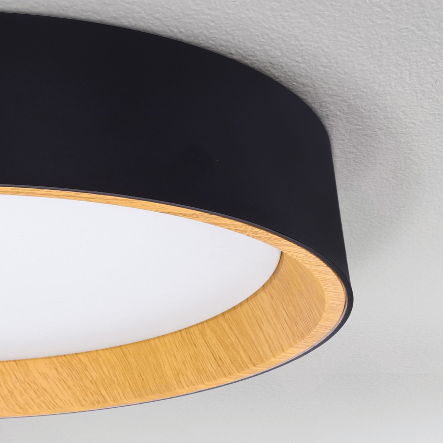 Brilagi - Plafón LED regulable LARIOS LED/48W/230V 3000-6500K ø 39 cm negro + control remoto