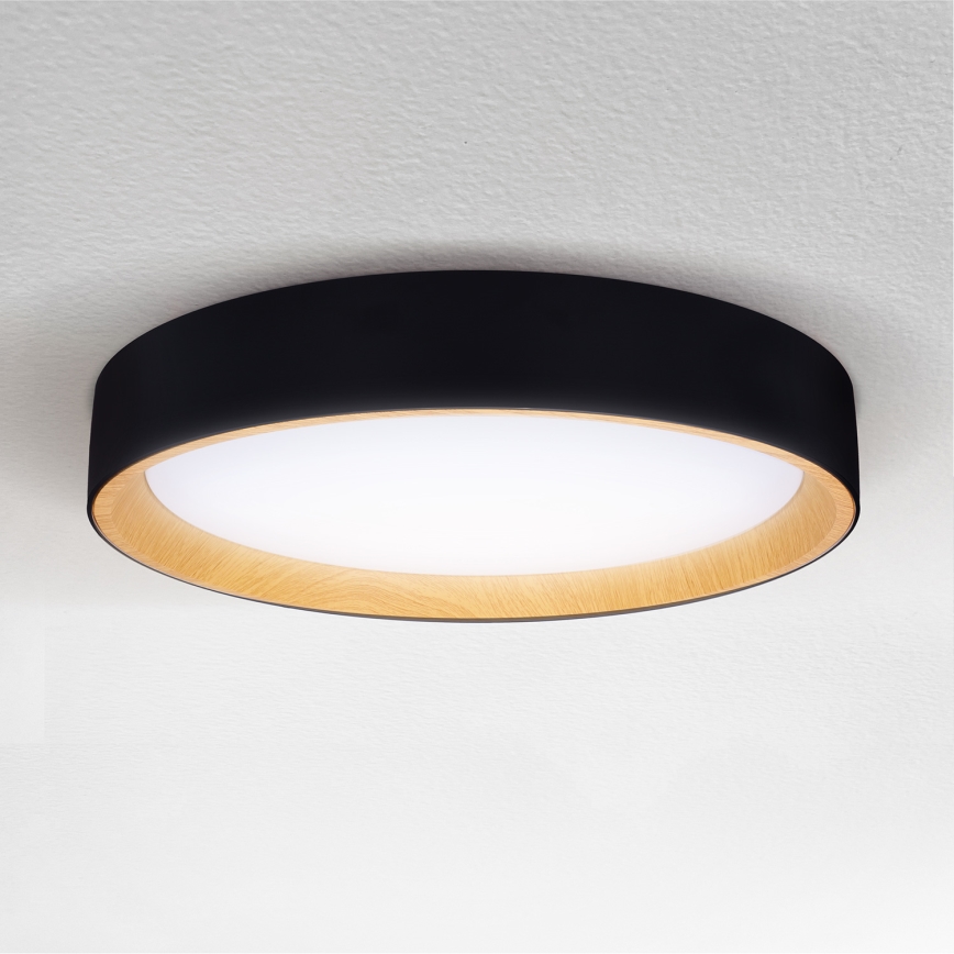 Brilagi - Plafón LED regulable LARIOS LED/60W/230V 3000-6500K ø 49 cm negro + control remoto