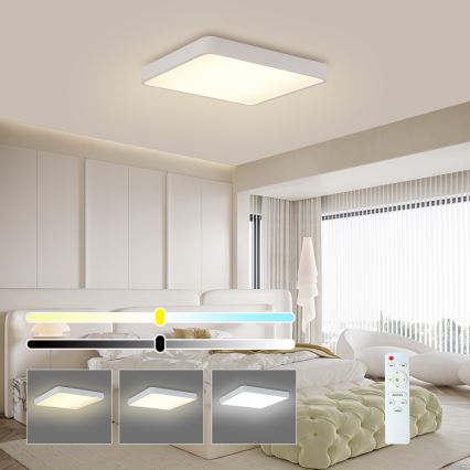 Brilagi - Lámpara de techo LED regulable POOL LED/36W/230V 3000-6000K 40x40 cm blanca + mando a distancia